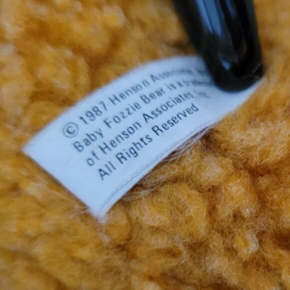 Vintage 80s Baby Fozzie Bear 8 in Plush Jim Henson Muppets Scarf Stuffed Animal - Picture 4 of 6